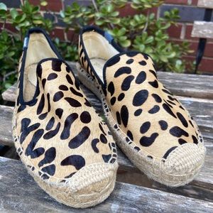 SOLUDOS Haircalf Leopard Espadrilles